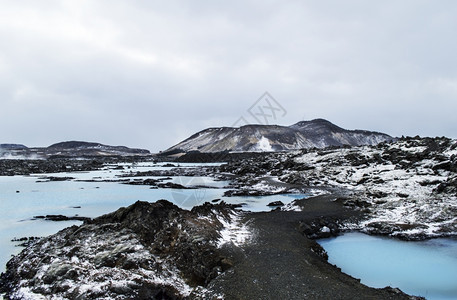 蓝色的水池矿物质冰岛蓝环礁地热浴胜图片