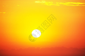 黄昏7月从西班牙巴利阿里群岛马洛卡西海岸进入地中的橙色日落风景太阳图片