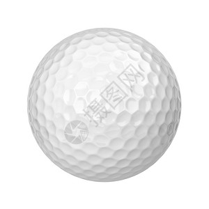 单身的爱好竞赛白色背景上孤立的高尔夫球3D插图图片