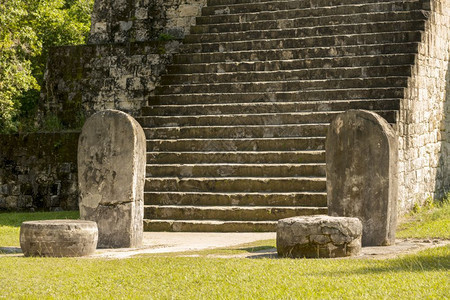 文明危地马拉蒂卡尔玛雅人废墟复杂Q地区金字石和灰碑复杂的图片