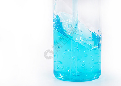 关心医疗的保护酒精凝胶净化剂手动洗涤水泵蓝色酒精消毒剂加清洁瓶图片