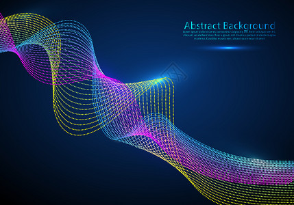 网络粒子流抽象背景声波数据流网络空间未来派图片