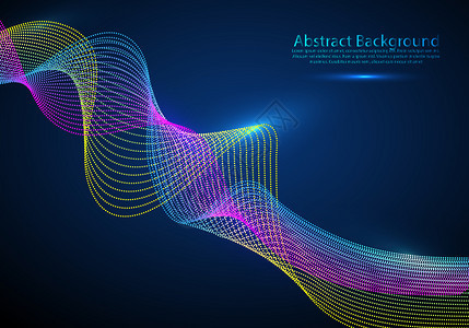 网络粒子流抽象背景声波数据流网络空间未来派图片