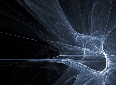 海浪光滑的黑色上透明蓝曲线的抽象折形背景图示象的图片