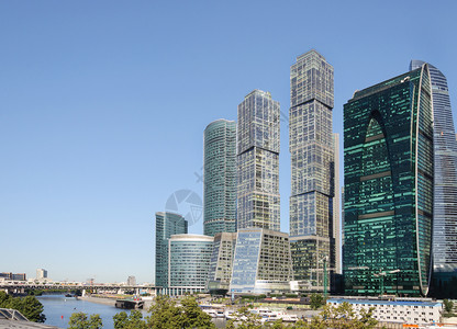 正面建筑学因佩里亚莫斯科国际商业中心莫斯科市位于俄罗莫科Presnenskaya银行库的塔图片