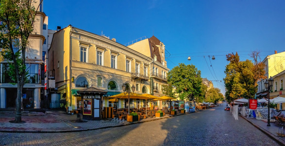 城市的建造旅游乌克兰奥德萨Odessa0632Deribasovskaya街位于乌克兰奥德萨历史中心乌克兰奥德萨Odessa图片