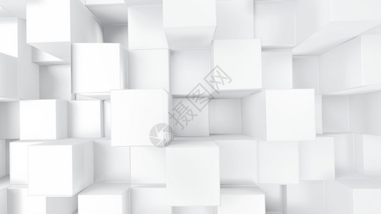 抽象的技术当代3D白色方形全屏的抽象背景图片