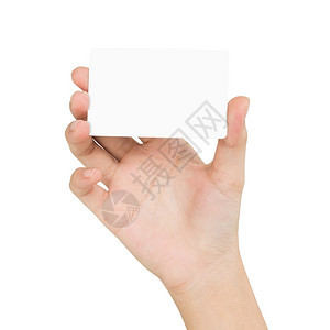 沟通广告女手握空白卡显示在色背景剪切路径上被孤立的前视线女手持空白卡显示随心所欲被孤立的前视线拇指图片
