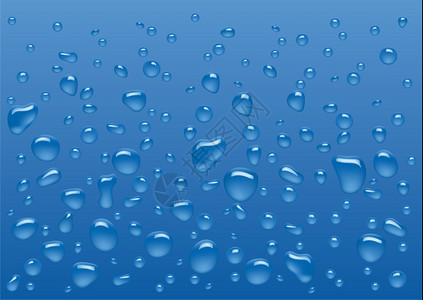 飞沫清除液体蓝色背景的流水滴图片