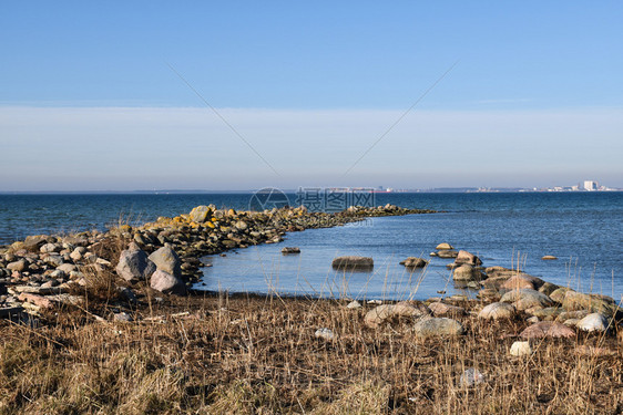 景观波罗的海瑞典群岛奥兰海岸春季风景来自波罗的海西德岛奥兰滩支撑图片