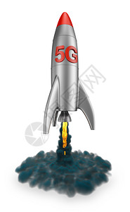 5G型火箭发射烟雾和力3d插图传送5克图片