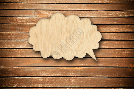 讨论对话交流木材背景柴的反言词泡沫图片