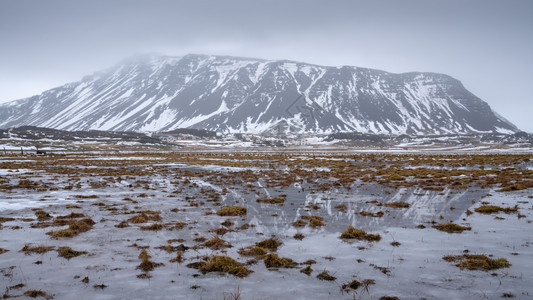 冬季冰岛南部海岸一带的风景图案沿着路德维希云图片