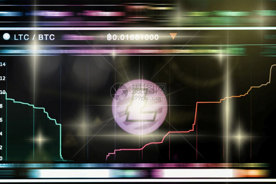 堵塞加密货币交易屏幕信息比特币换屏幕加密概念区块链技术商业和市场贸易概念代码电脑图片