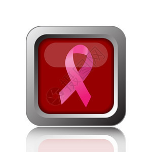 别针女士白色背景上的乳腺癌丝带图标互联网按钮T横幅图片