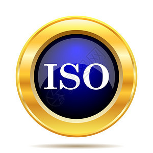 品牌白色背景上的ISO图标Internet按钮国际标准化组织图片