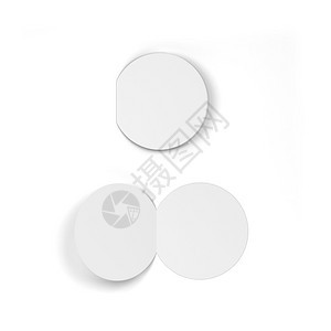 布局出版物3d插图白色背景孤立的空白双圆小册子折图片