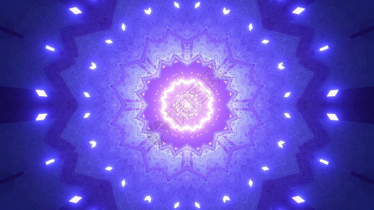 生动3d插图紫色卡列多斯古装饰品的抽象背景设计以鲜花为形状有照明灯光摘述甘蓝多斯古花3d插图背景魔法神秘背景图片