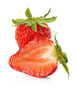 有机的甜孤立草莓美味图片