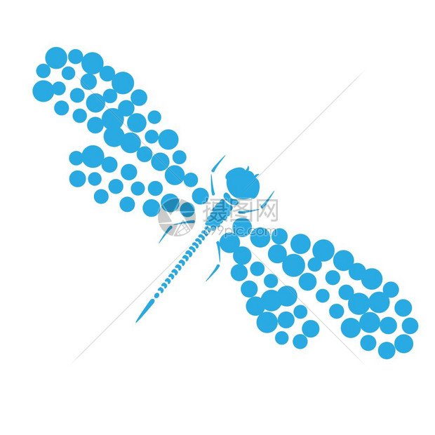 草图插象征以黑翼和白为图示用黑和白为对象自成一体地与大片隔离的画像箭形龙尾昆虫蓝色西休贝埃特卡通图片灯光蓝翼和白为对象图片