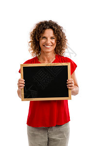 陈年一个笑的中黑发人拿着粉笔板的肖像女人们图片