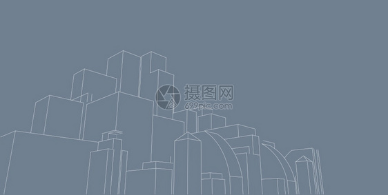 城市建筑抽象线条科技背景图片