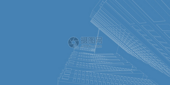 城市建筑抽象线条科技背景图片