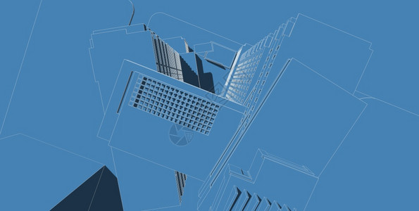 城市建筑抽象线条科技背景图片