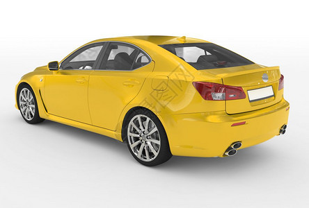 白色黄油漆透明玻璃后左侧视图3D车辆金属的反思图片