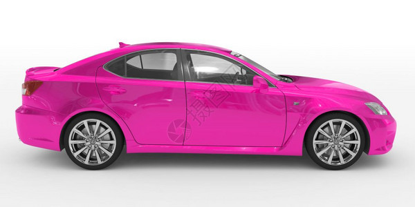 汽车当代的白色紫油漆透明玻璃右侧视图3D反思图片