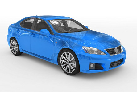视窗现代的驾驶白色蓝涂料透明玻璃前右侧视图3D图片