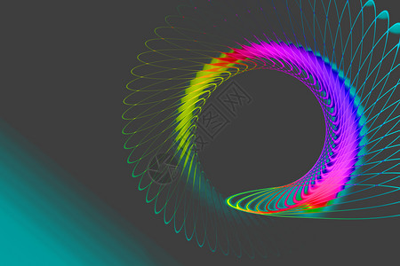 中央带圆形线的多彩抽象背景海浪沟通图片