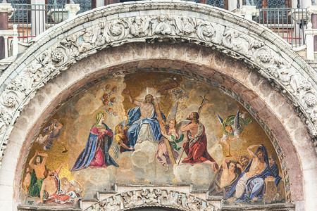 意大利圣马科巴西里卡在威尼斯的详情欧洲图片