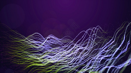 数字粒子线波浪流网络空间电子抽象技术背景概念构想数据插图抽象的图片