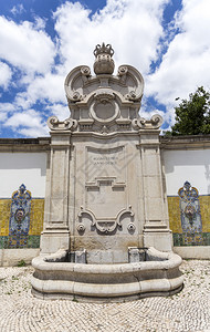 新鲜的喷泉ChafarizdaCordordoaria又名ChafarizJunqueira19世纪初在葡萄牙里斯本用立兹石板和图片