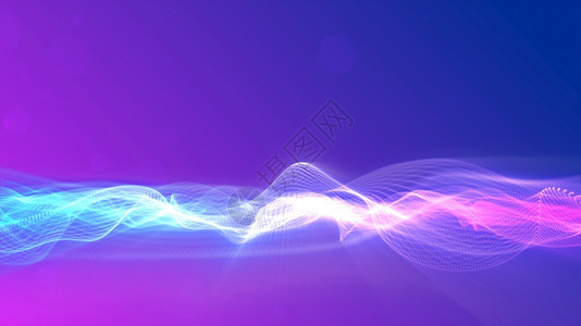 未来派数字粒子波流技术背景概念结构体插图图片