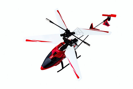 白色背景隔离的直升机无线电控制型号无线电控制型闲暇航展运输图片