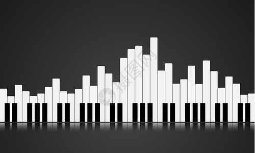 艺术乐队器钢琴键平衡概念的插图eps10矢量钢琴键平衡器图片