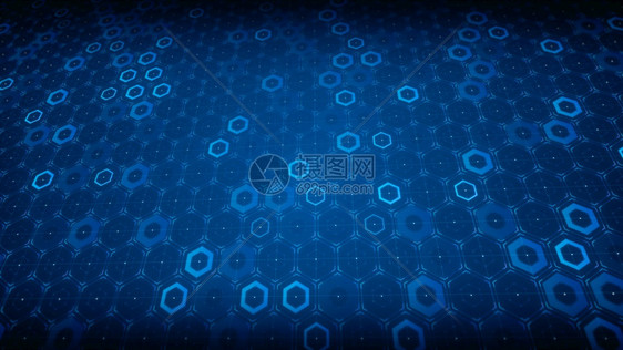 未来技术数字抽象背景概念的六边形设计Hexagon多边形系统网络图片