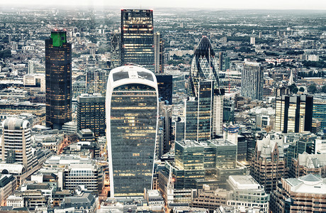 摩天大楼河商业伦敦金融城天际线鸟瞰图伦敦金融城天际线鸟瞰图图片