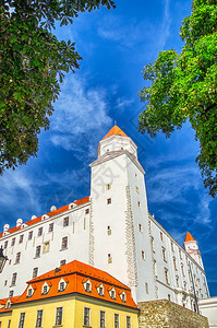 堡垒全景历史斯洛伐克首都布拉迪斯发的白色城堡图片