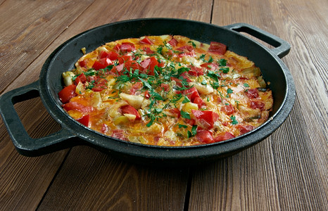 食物commonly蜜men传统的土耳其菜包括鸡蛋洋葱番茄青辣椒和香料通常在早餐时吃蔬菜图片