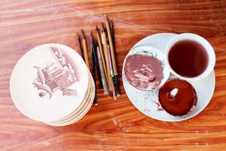 市场传统的2013年4月7日于越南海东ChuDau陶瓷厂HaiDuong陶器图片