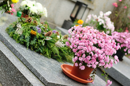 悲哀枝条所有灵魂节日的花放在上外部图片