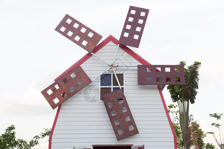 生态环境家用风力涡轮机是家庭装饰的一部分图片