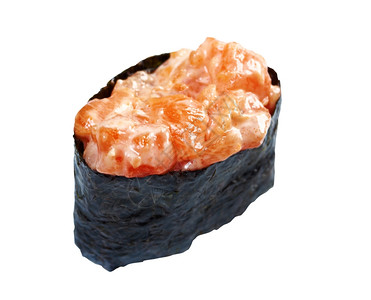 海鲜切片肉日本寿司加大米和鱼虾寿司加酱片图片