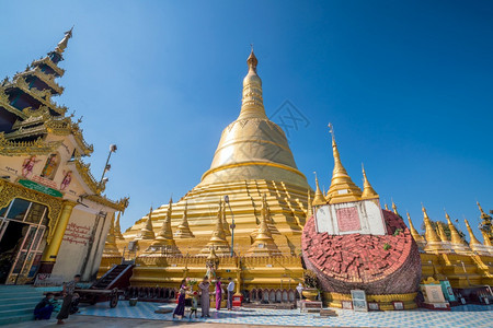 文化ShweMawDawPagodaShwemawdawPagoda缅甸或寺庙精神图片
