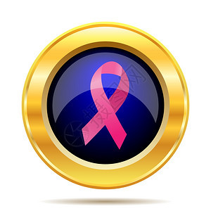 白色背景上的乳腺癌丝带图标互联网按钮T插图癌症幸存者图片