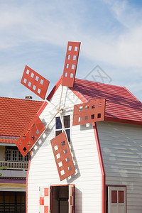 农庄建筑的风力涡轮机有技术发电机图片