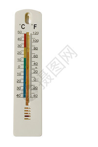 温暖的汞白色上孤立celcius和fahrenheit温度计比例表华氏图片